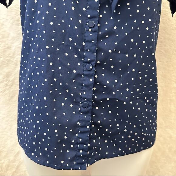 Jason Wu for Target Polka Dot Bow Blouse sz S Short Sleeve Blouse - Picture 5 of 8